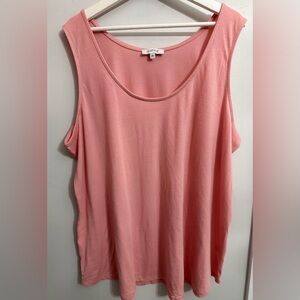 Elegant Coral Sleeveless Tank Top